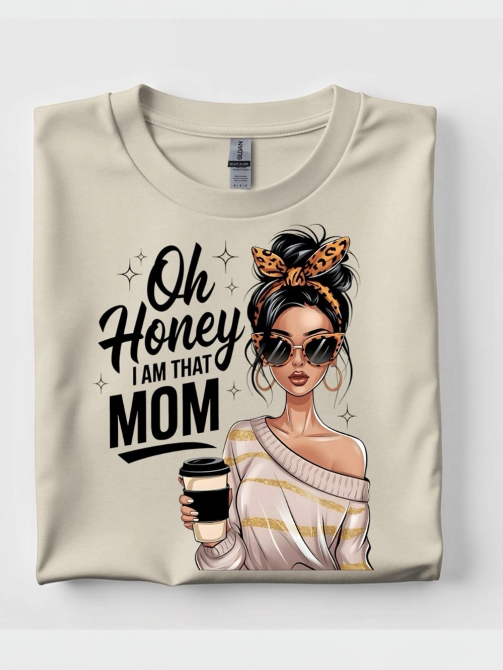 Mother’s day funny t-shirt. oh Honey i am that mom New S M L XL sand